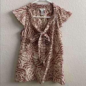 Mauve/ cream blouse. Small.